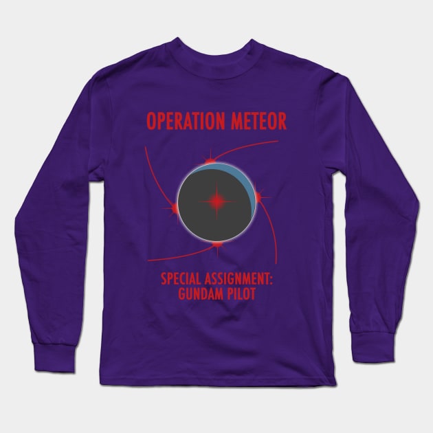 Operation Meteor: Gundam Wing Long Sleeve T-Shirt by Shiro